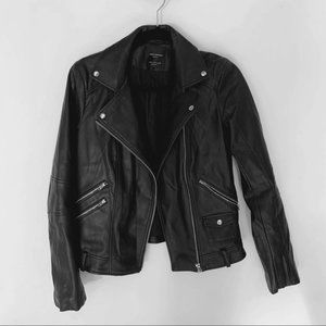 Zara TRAFALUC leather moto jacket